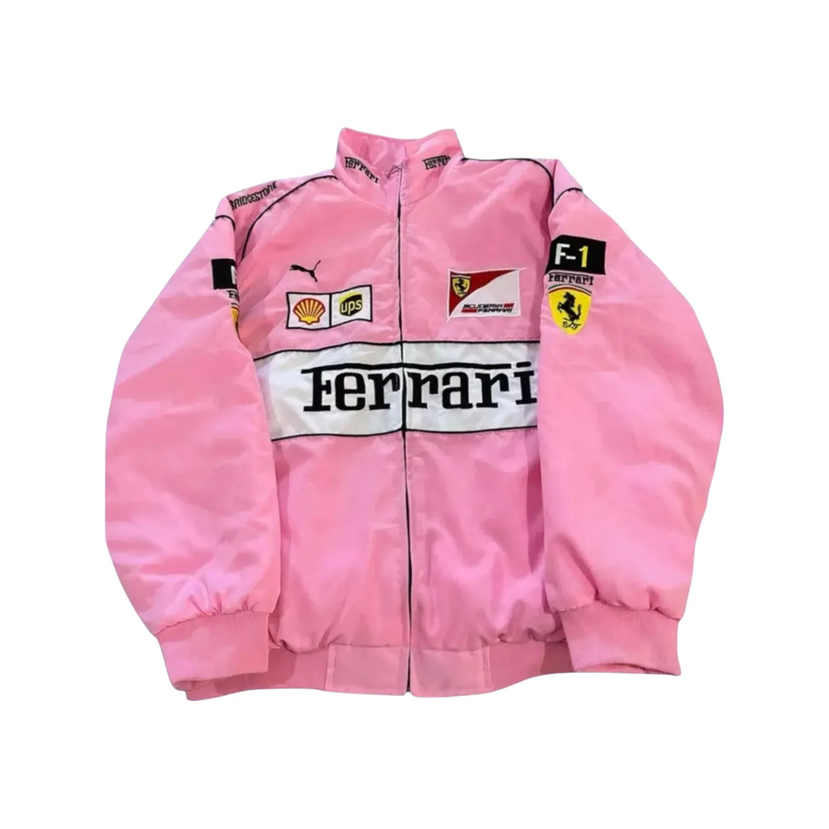 Scuderia Ferrari Pink F1 Vintage Racing Jackets