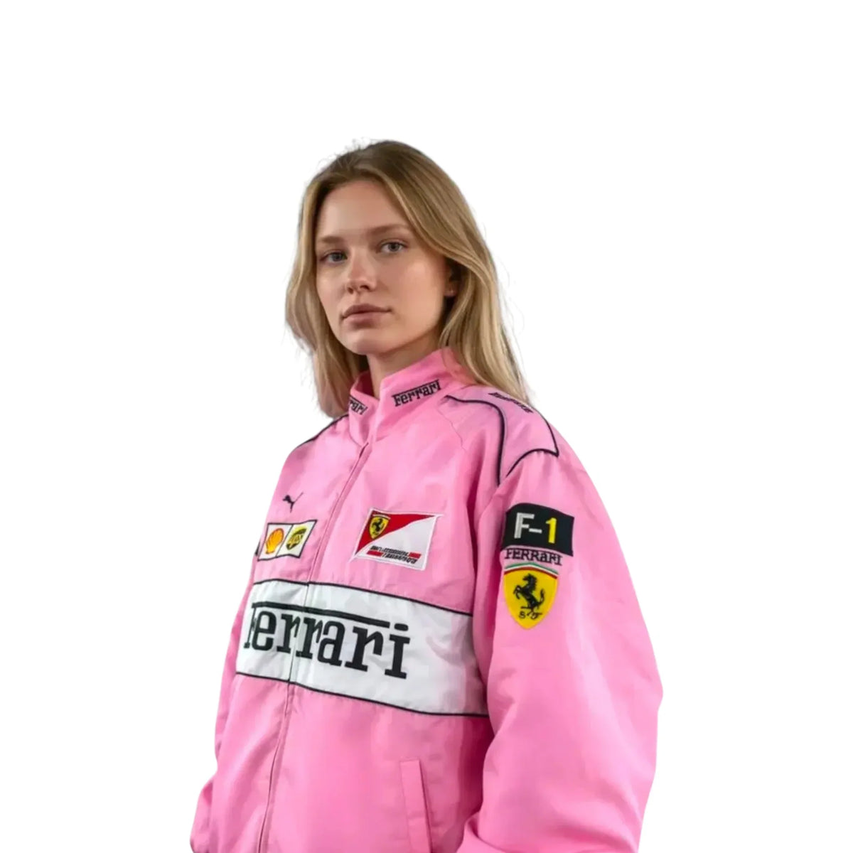 Scuderia Ferrari Pink F1 Vintage Racing Jackets