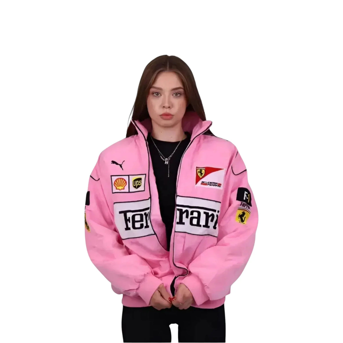 Scuderia Ferrari Pink F1 Vintage Racing Jackets