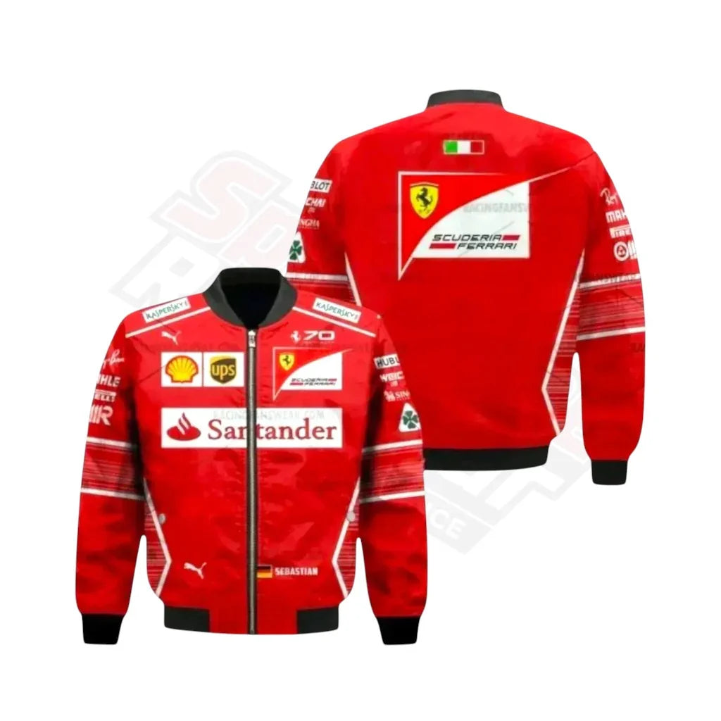 Sebastian Vettel Ferrari 2017 F1 Vintage Racing Jacket – Scuderia Edition