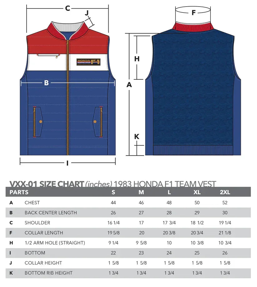 Vintage 1983 Honda F1 Racing Team Vest – Classic Motorsport Edition