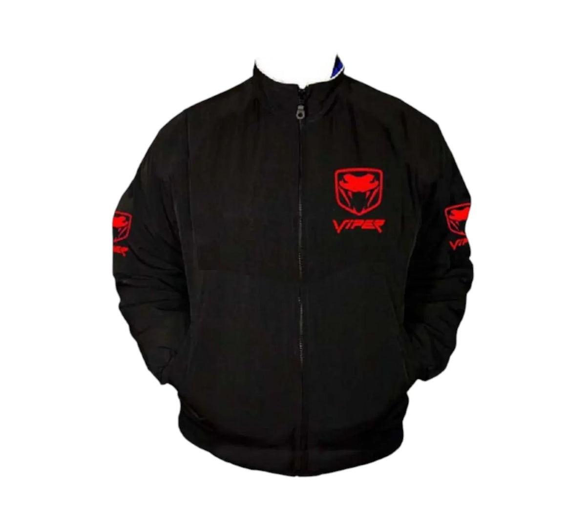 Viper Fangs Vintage Racing Jacket Black Muscle Car Edition